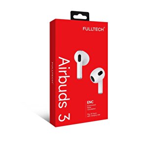 Airbuds 3 Enc Gürültü Engellemeli Kablosuz Bluetooth 5.3 Kulaklık 24 Saat Kullanım Ios Android Uyumlu