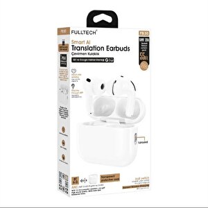 Fb30 Anc Bluetooth 6.0 Kulaklık 55 Dil Ai Çeviri Kalp Atış Ölçümü Kablosuz Şarj Ipx4 Kılıf Hediyeli