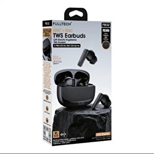 Fb32 Tws 4 Mikrofonlu Bluetooth Kulaklık Anc Enc Gürültü Engelleme Deri Dokulu Şarj Kutulu