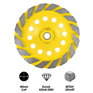 180mm Kalın Turbo Elmas Taşlama Diski