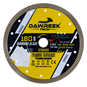 180mm Premium İnce Turbo Pro Elmas Testere (porselen-seramik)