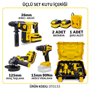 Akülü 3'lü Set Dt01s3
