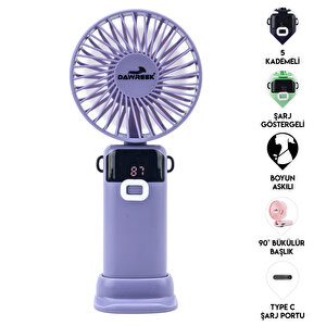 Led Göstergeli El Fanı Mavi̇ (mor)