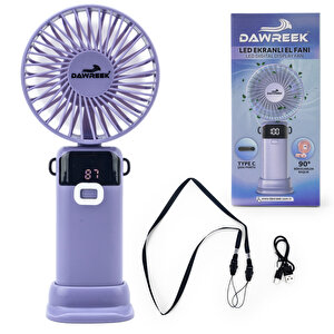Led Göstergeli El Fanı Mavi̇ (mor)