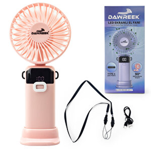 Led Göstergeli El Fanı Pembe