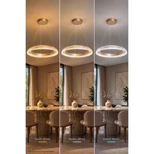 Mirena Eskitme Led Avize -modern Kristal Cam Efektli Salon Ve Oturma Odası Avizesi