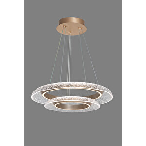 Mirena İkili Eskitme Led Avize -modern Kristal Cam Efektli Salon Ve Oturma Odası Avizesi