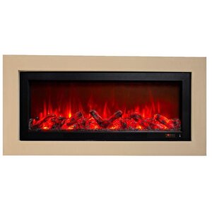 Alaz Efekt 1800w 130cm Bluetooth Ve Ses Efektli Dekoratif Elektrikli Şömine