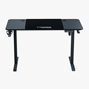 T Ayak Tm-paradox120-b Motorlu (74-118cm) Yüksekli̇k Ayarli Karbon Fi̇ber Oyuncu Masasi - Si̇yah