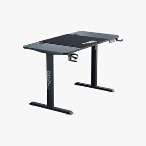 T Ayak Tm-paradox120-b Motorlu (74-118cm) Yüksekli̇k Ayarli Karbon Fi̇ber Oyuncu Masasi - Si̇yah