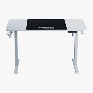 T Ayak Tm-paradox120-w Motorlu (74-118cm) Yüksekli̇k Ayarli Karbon Fi̇ber Oyuncu Masasi - Beyaz