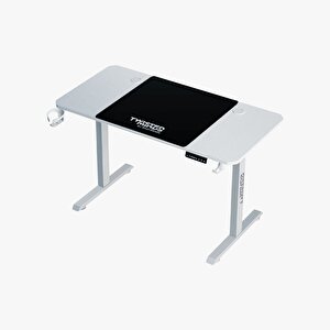 T Ayak Tm-paradox120-w Motorlu (74-118cm) Yüksekli̇k Ayarli Karbon Fi̇ber Oyuncu Masasi - Beyaz