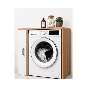 Noa Çamaşır Makinesi Dolabı Çok Amaçlı Banyo Dolabı Raflı Çamaşır Odası Organizeri Depolama Ünitesi