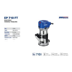 Ep 710 Ft 6/8mm 710w Elektrikli Formika Traşlama Makinası Ex025612
