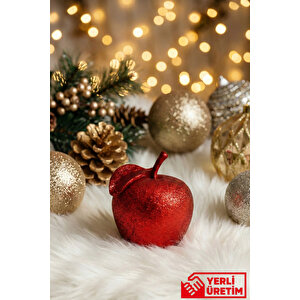 Parlak Kırmızı Elma Dekoratif Biblo - 13 Cm