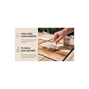 Nordic Akasya Parke Masif Geçmeli Karo Deck Yağsız Naturel Ahşap Yer Döşemesi