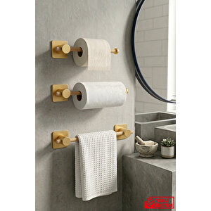 Moody - 3'lü Mutfak Ve Banyo Seti Kağıt Havluluk Tuvalet Kağıtlık Havluluk 20 - 35 - 50 Cm