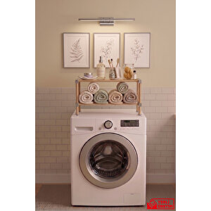 Rack - Çok Amaçlı 2 Katlı Bambu Çubuklu Banyo Ve Mutfak Düzenliyici Stant Organizer 50cm