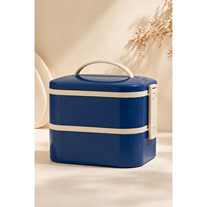 Tier - 2 Katlı Çelik Hazneli Sızdırmaz Kapaklı Lunchbox 1000 Ml