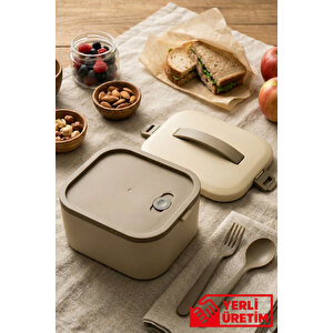 Lunchee - Çelik Hazneli Sızdırmaz Vakum Kapaklı Yemek Kabı Lunchbox 650 Ml