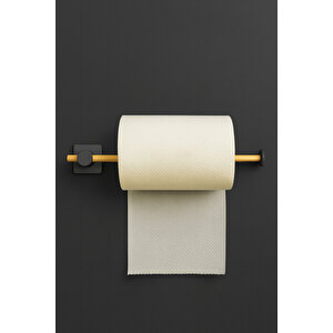 Kendiliğinden Yapışkanlı Bambu Rulo Kağıt Havluluk Tutacağı 35 Cm