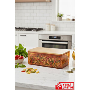 Tokyo - Bambu Kapaklı Lunchbox Saklama Kabı Organizer