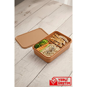 Terra - 3 Bölmeli Lunchbox Yemek Saklama Kabı Beslenme Kutusu 750 Ml
