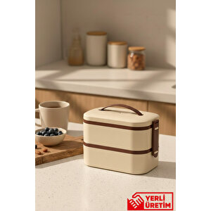 Eco Tier - 2 Katlı Ayarlanabilir Bölmeli Sızdırmaz Kapaklı Lunchbox 1000 Ml