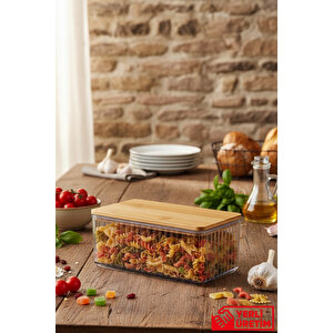 Tokyo - Bambu Kapaklı Lunchbox Saklama Kabı Organizer
