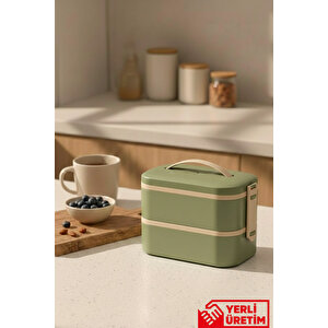 Eco Tier - 2 Katlı Ayarlanabilir Bölmeli Sızdırmaz Kapaklı Lunchbox 1000 Ml