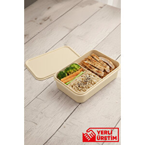 Terra - 3 Bölmeli Lunchbox Yemek Saklama Kabı Beslenme Kutusu 750 Ml
