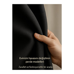 Düz Pile Blackout Karartma Perde - Işık Geçirmez L Tüm Odalara Karanlık Katar! Favori Ürün - 270x250 Cm 270x250 cm