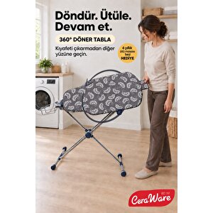 Nero Air 360 Premium Ütü Masası – 360° Döner Tabla, Hafif Ve Stabil Tasarım Gri Made In Korea