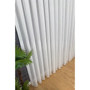 İpek Soft Bambu Şantuklu Ağır Gramajlı 1/3 Sık Pileli Tül Perde - 400x270 Cm 400x270 cm