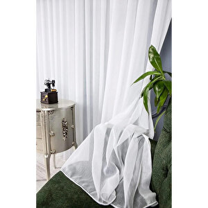İpek Soft Bambu Şantuklu Ağır Gramajlı 1/3 Sık Pileli Tül Perde - 400x270 Cm 400x270 cm