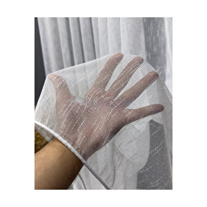 Şantuklu Bambu Modern Zari̇f 1/3 Sık Pileli Tül Perde Ütü İstemez - En Çok Tercih Edilen Model - 420x220 Cm 420x220 cm