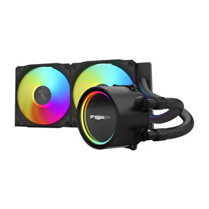 Ae24-b 240mm Argb 2 Fanli (lga1851/1700/1200/am4/am5) Uyumlu Cpu Si̇yah Sivi Soğutucu