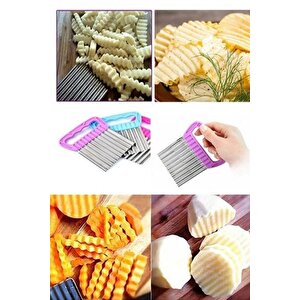 Cips Patates Doğrayıcı Şekilli Sebze Ve Meyve Dilimleyici Hamur Kesme Aparatı