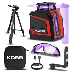 Kbl30p 3.7v Li-ion Yatay 360° Ve Dikey Otomatik Hizalamalı Mor Işık Profesyonel Lazer+tripod