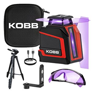Kbl30p 3.7v Li-ion Yatay 360° Ve Dikey Otomatik Hizalamalı Mor Işık Profesyonel Lazer+tripod