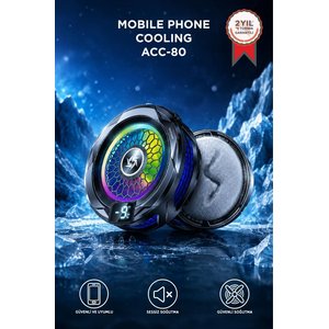 Kablolu Cep Telefon Soğutucu Oyuncu Radyatör Soğutma Fanı Acc80 Siyah