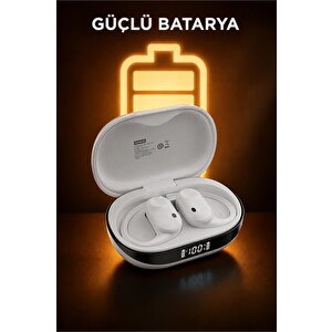 Lenovo Thinkplus Bluetooth Kulaklık Akıllı Dijital Göstergeli 5.4 Kablosuz Kulaklık Lk2 Beyaz