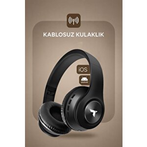 Torima Bluetooth Kulaklık Kulak Üstü Kablosuz Stereo Kulaklık P6 Siyah