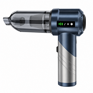 Auhma Ahv-06 22.000pa 6000mah Kablosuz Araç Süpürgesi Brushless Motor Katlanabilir Üfleme Çekme 3 Kademeli Gri-mavi