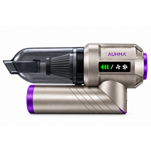 Auhma Ahv-06 22.000pa 6000mah Kablosuz Araç Süpürgesi Brushless Motor Katlanabilir Üfleme Çekme 3 Kademeli Gri-mor