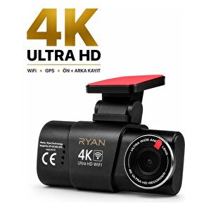 Bagajon Ryan Yapay Zeka Destekli 4k Ön 1080p Arka Araç Kamerası – Wifi Gps, Gece Görüşü, G-sensor, Park Kiti Hediye