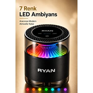 Ryan Cloud Mist Pro Akıllı Araç İçi Koku Difüzörü – Nano Mist, 360° Koku Yayılımı, 7 Renk Led, 800 Mah, 2 Kartuşlu