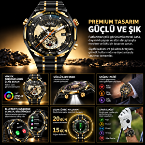 Kalobee Sk55 Pro Ai Yapay Zeka Destekli 3 Kordonlu Akıllı Saat – 1.6" Amoled, Bluetooth Görüşme, Ip68, Kablosuz Şarj