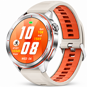Kalobee Sk58 Premium Akıllı Saat 1.53” – Bluetooth Arama & Çağrı Cevaplama, Ai Sesli Asistan, Kalp Ritmi, Uyku Ve Spor Takibi, Ip68-turuncu