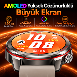 Kalobee Sk58 Premium Akıllı Saat 1.53” – Bluetooth Arama & Çağrı Cevaplama, Ai Sesli Asistan, Kalp Ritmi, Uyku Ve Spor Takibi, Ip68-turuncu